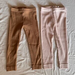 Jamie Kay Ribbed Leggings - Tan and Cream